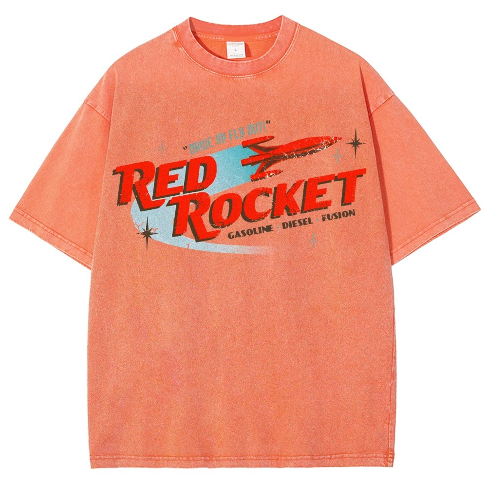Red Rocket Vintage Distressed T-shirt
