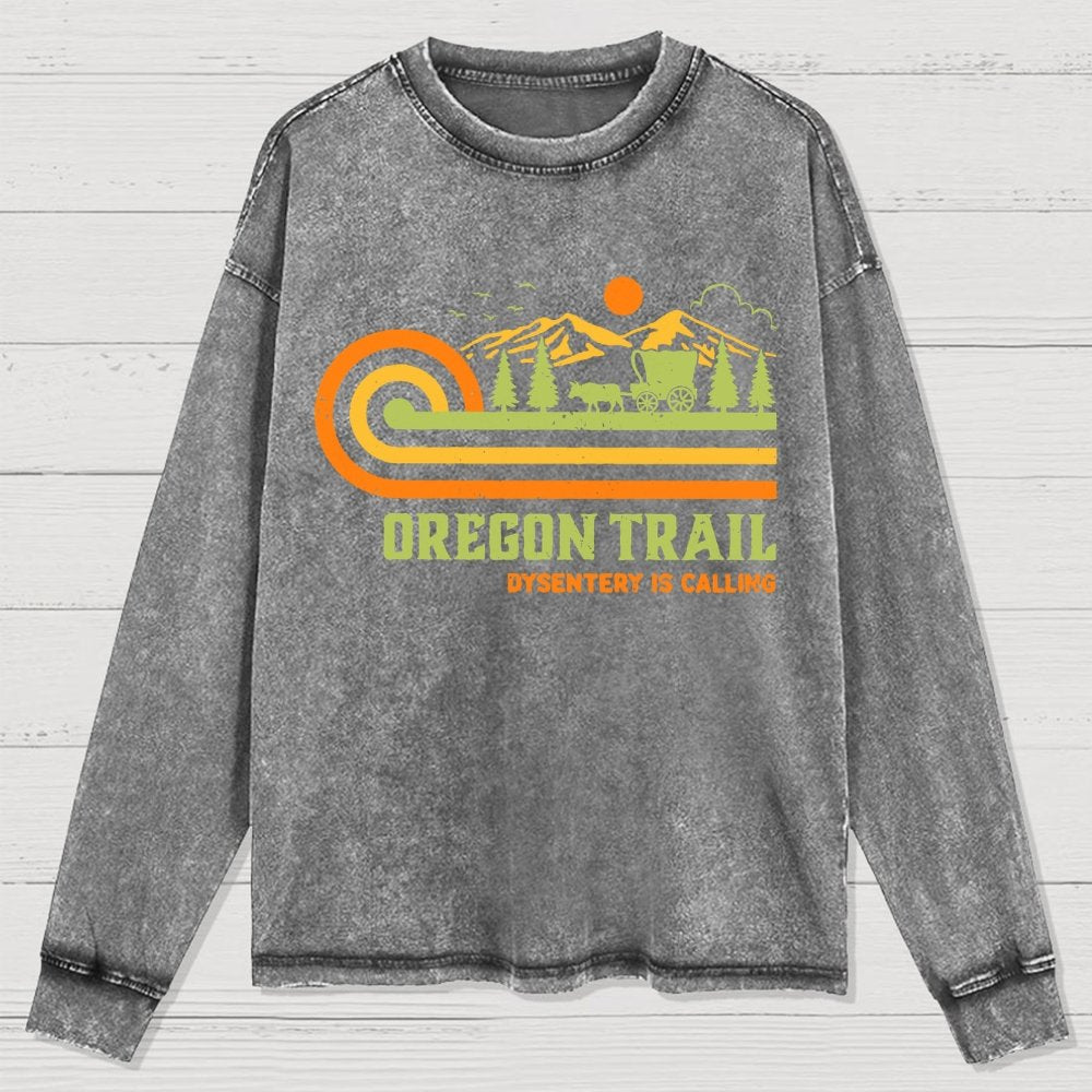 Vintage Oregon Trail Washed Long Sleeve Tee