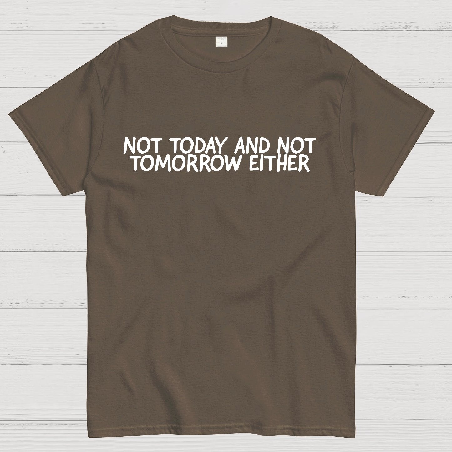 Not Today And Not Tomorrow Either Geek T-Shirt