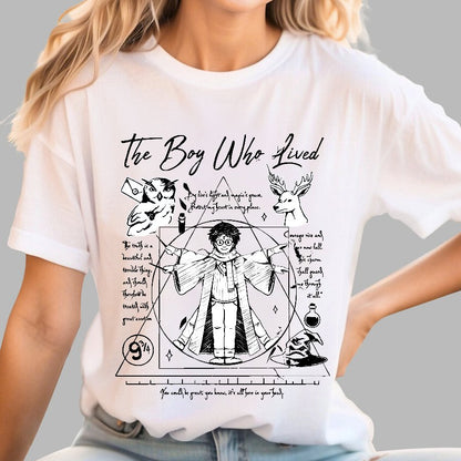 Vitruvian Wizard Geek T-Shirt