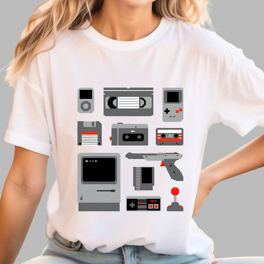 Pixelated Memories Vintage Geek T-Shirt