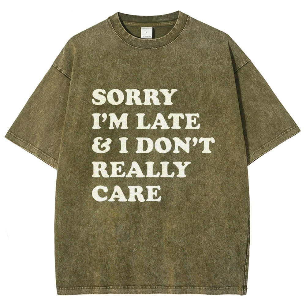 Sorry I'm Late Vintage Distressed T-shirt