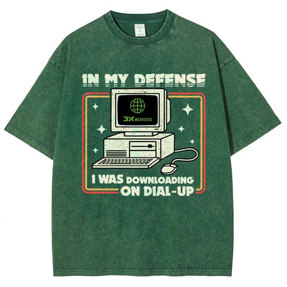 Defense Protocol Dial-Up Vintage Distressed T-shirt