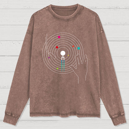 Star Vinyl Washed Long Sleeve Tee