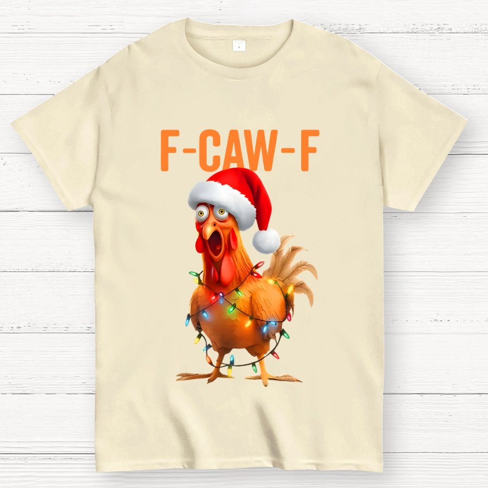 Christmas F-CAW-F Funny Chicken Geek T-Shirt