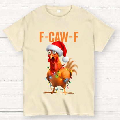 Christmas F-CAW-F Funny Chicken Geek T-Shirt