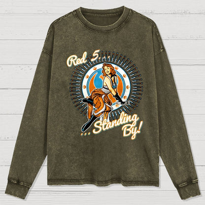 My Job Istop Secret Washed Long Sleeve Tee