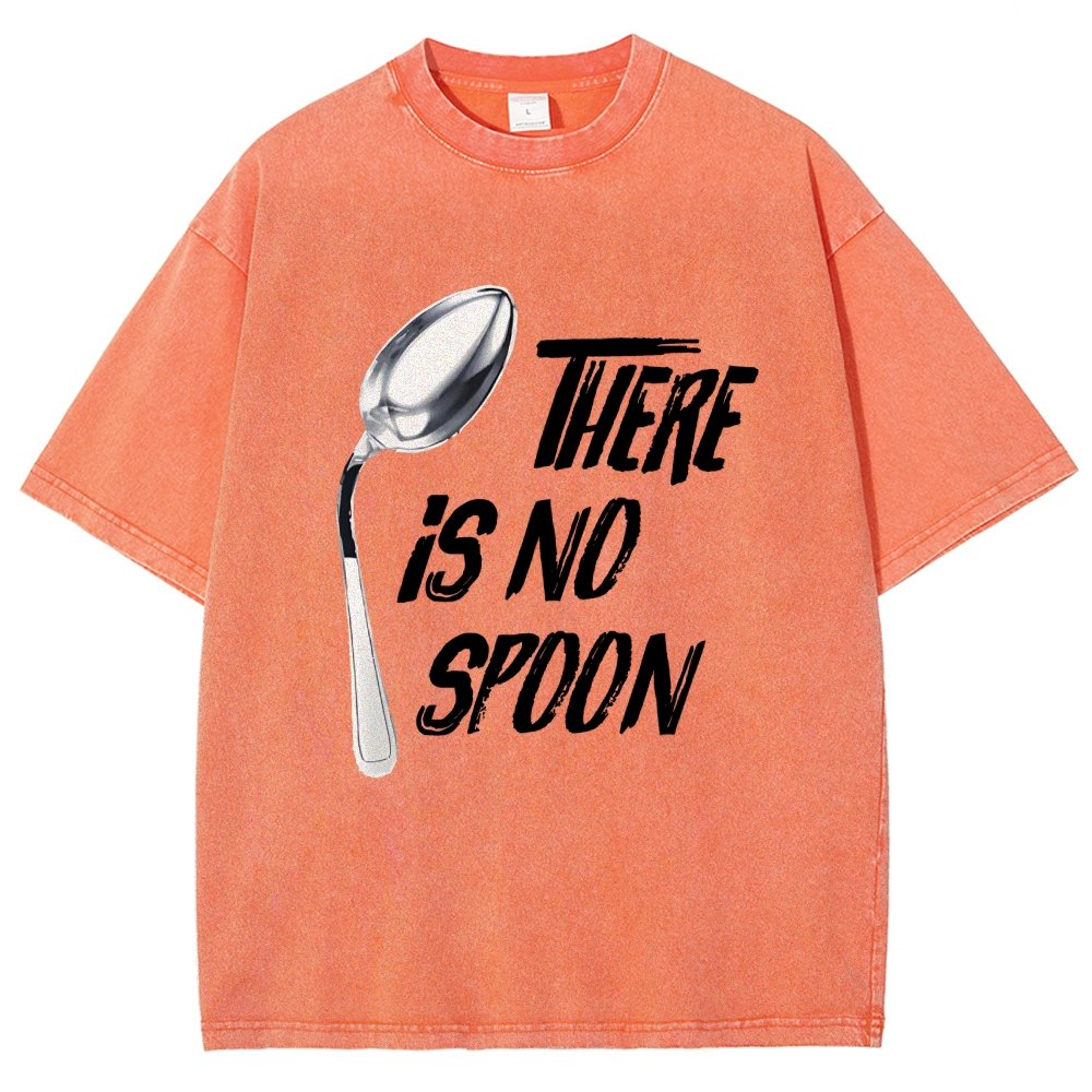 There is no spoon Vintage Distressed T-shirt
