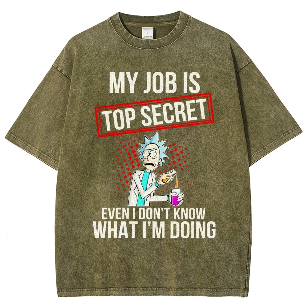 My Job Istop Secret Vintage Distressed T-shirt