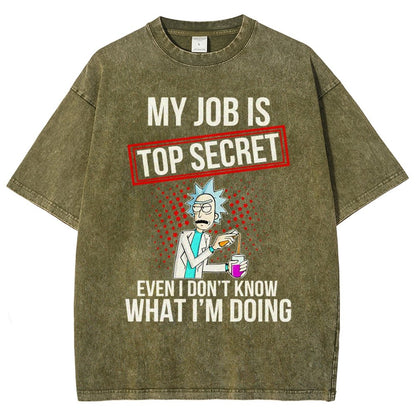 My Job Istop Secret Vintage Distressed T-shirt