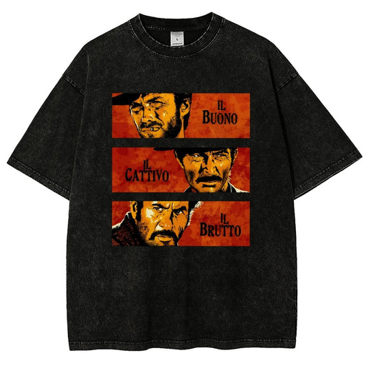 Il Buono  Il Brutto  Il Cattivo Vintage Distressed T-shirt