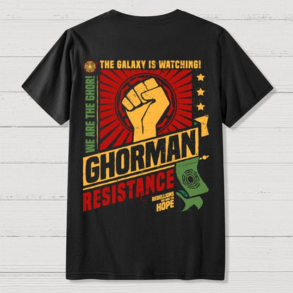 Galactic Resistance Back Printing Geek T-Shirt