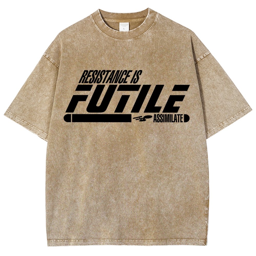 Resistance is Futile Vintage Distressed T-shirt