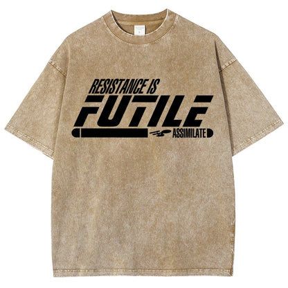 Resistance is Futile Vintage Distressed T-shirt