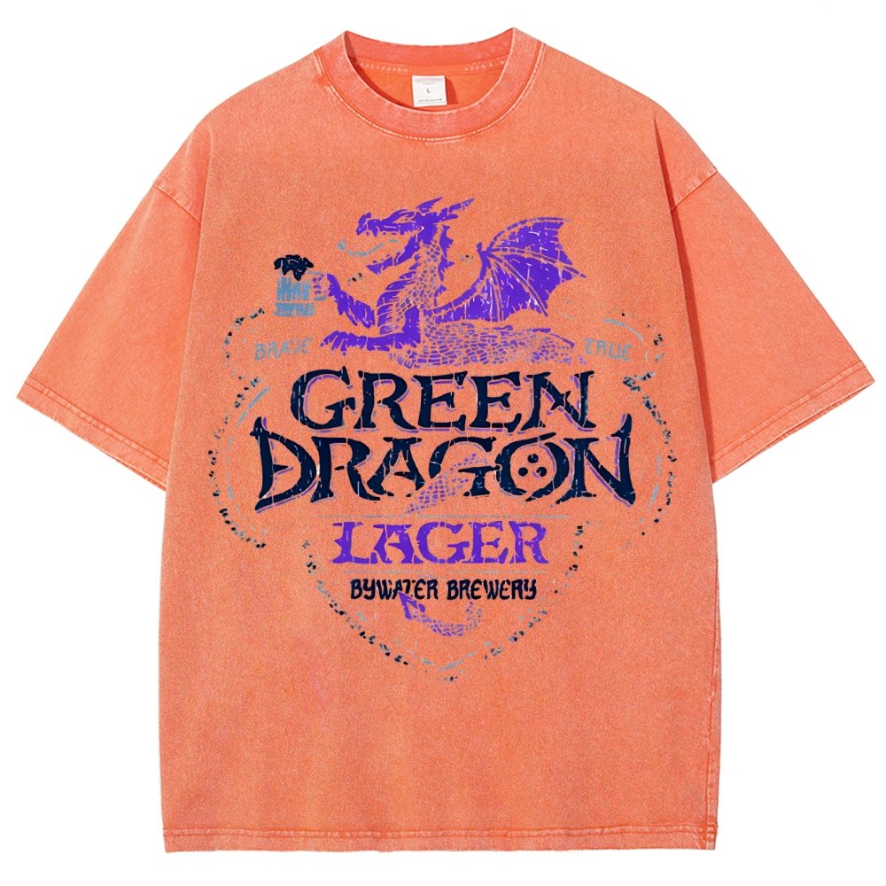 Green Dragon LageVintage Distressed T-shirt