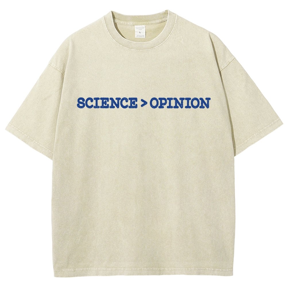 Science vs Opinion Vintage Distressed T-shirt