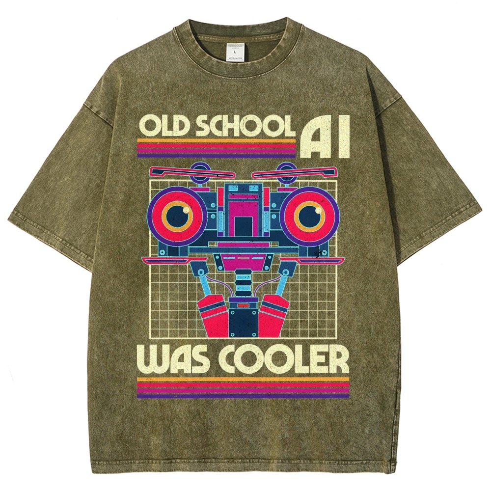 Old School AI Was Cooler Vintage Distressed T-shirt