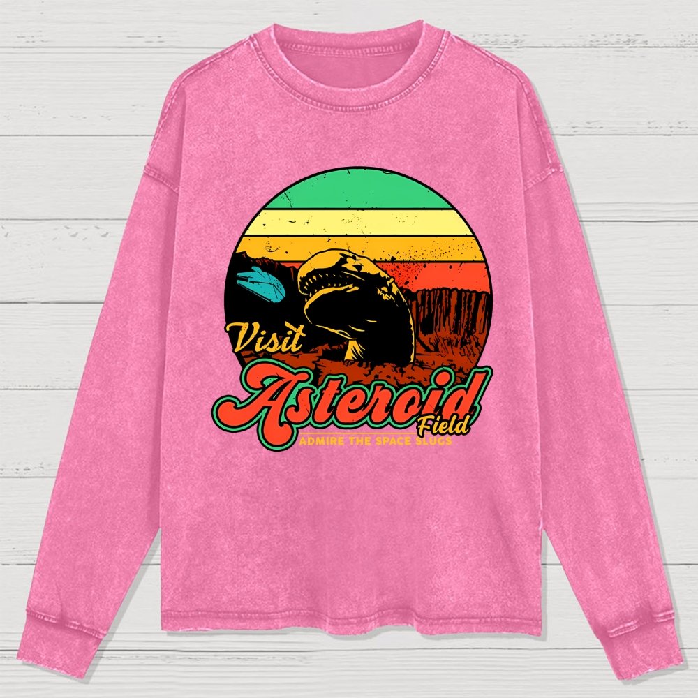 Visit the Asteroid Field Washed Long Sleeve Tee