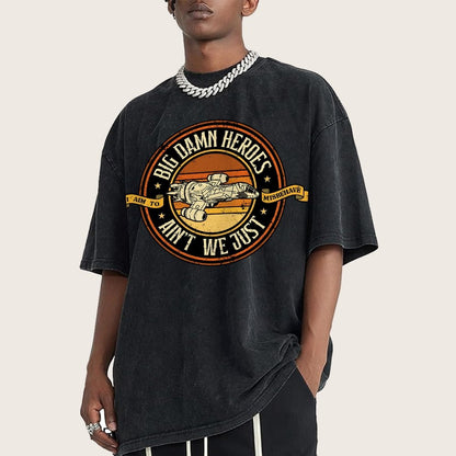 Big Damn Retro Heroes Vintage Distressed T-shirt