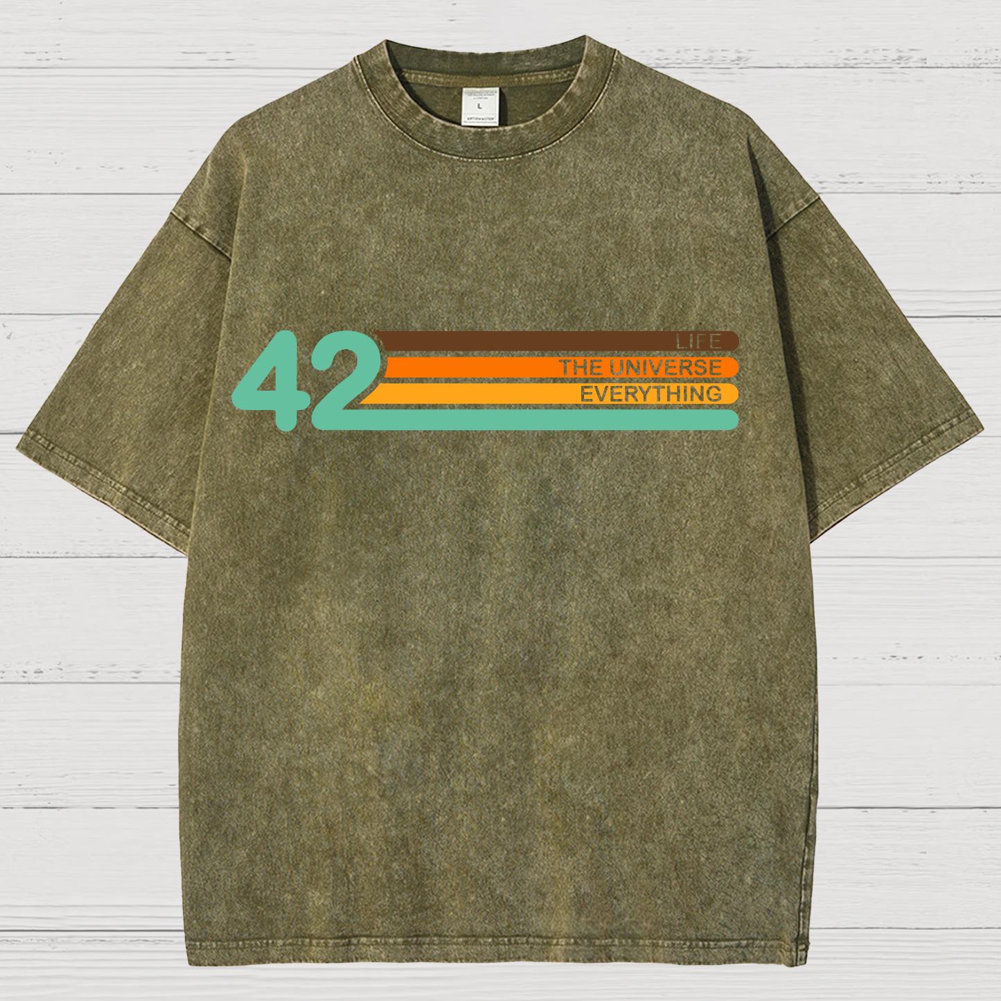 42  Life The Universe And Everything Vintage Distressed T-shirt