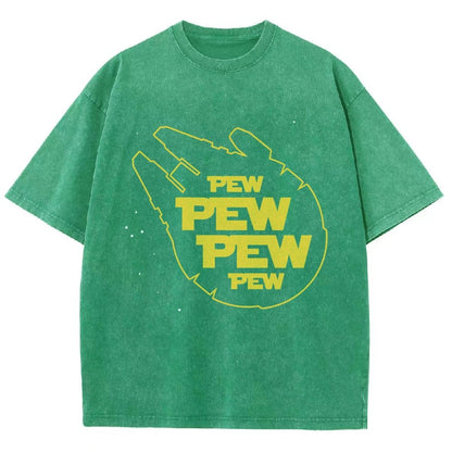 Pew Pew Starship Vintage Distressed T-shirt