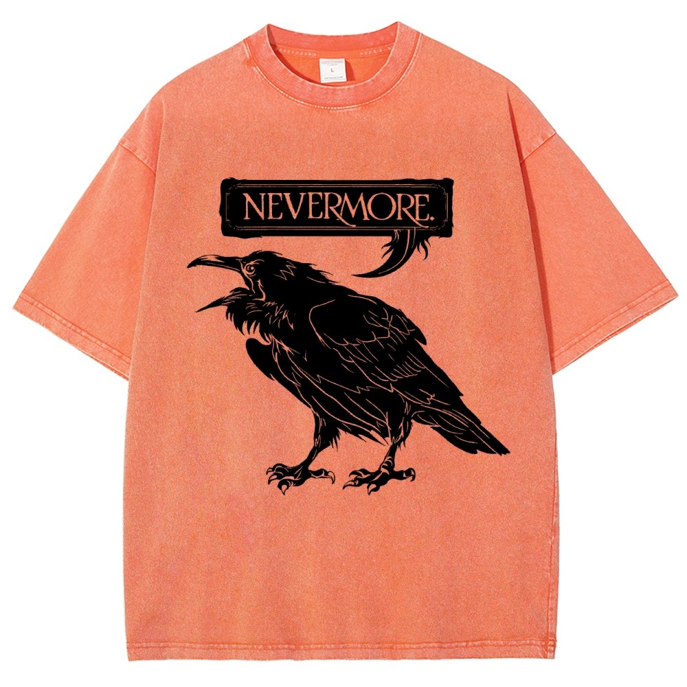 Nevermore Raven Vintage Distressed T-shirt