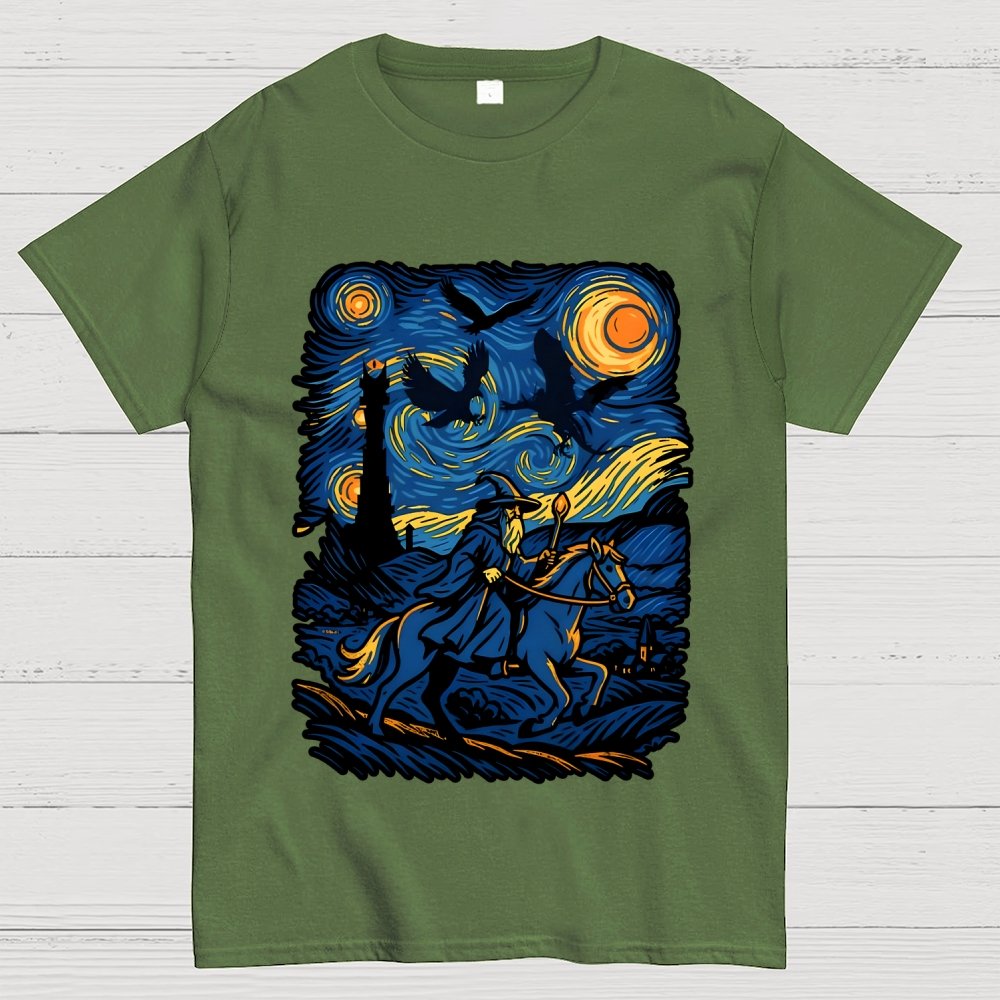 Ride in the starry night Geek T-Shirt