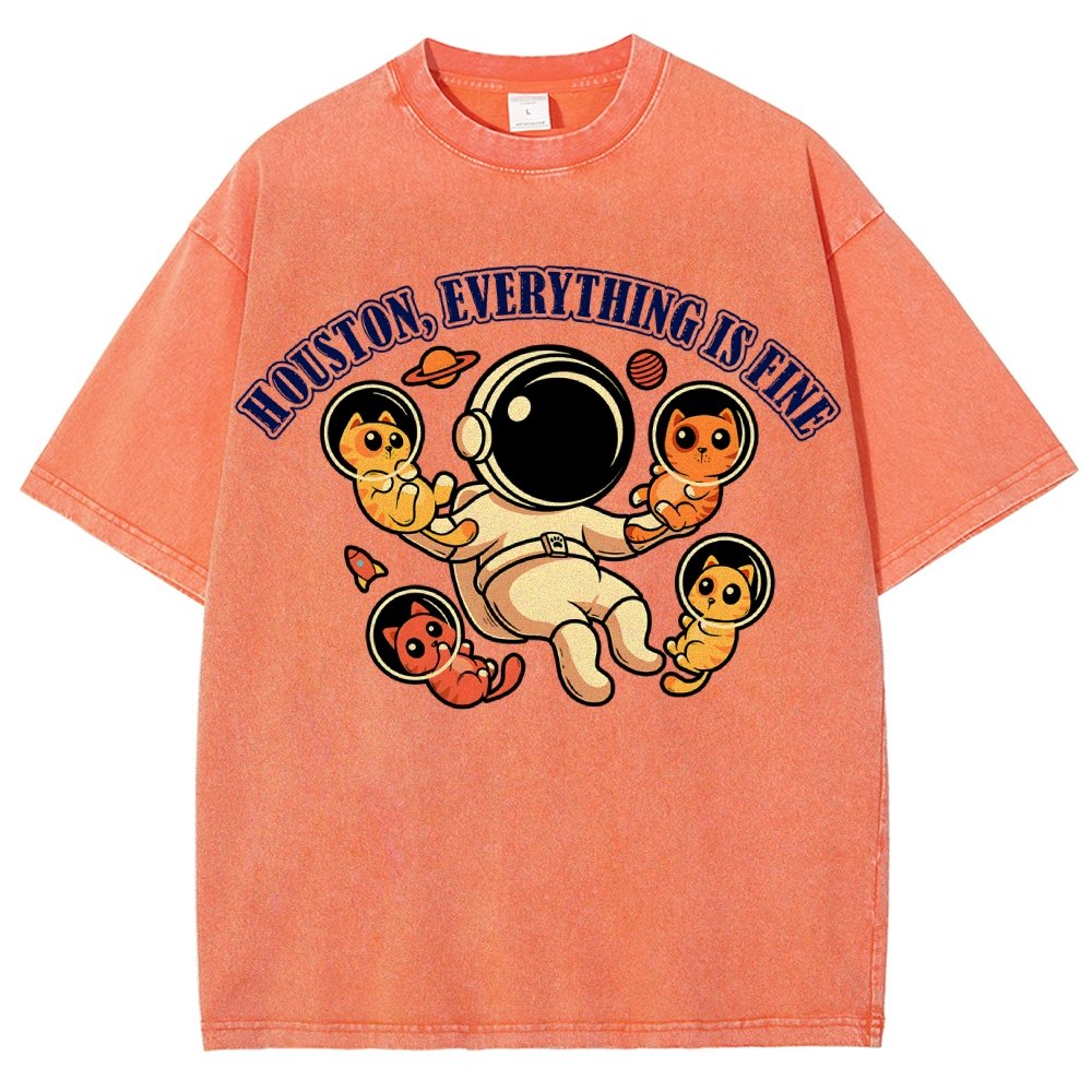 Houston Everything is Fine Vintage Distressed T-shirt