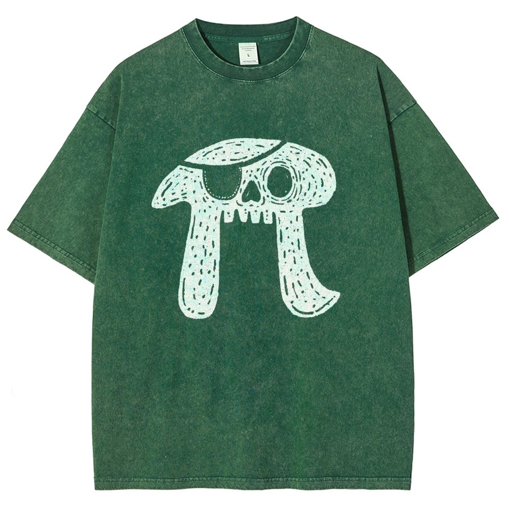 Pi-rate Skull Vintage Distressed T-shirt