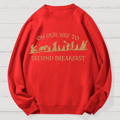 On Our Way to Second Meal Geek Cotton Sweatshirt