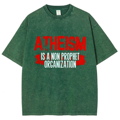 Atheism Is A Non-Prophet Organization Vintage Distressed T-shirt