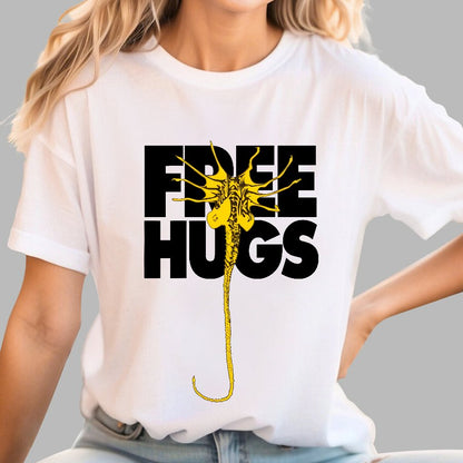 Free Hugs Alien Geek T-Shirt