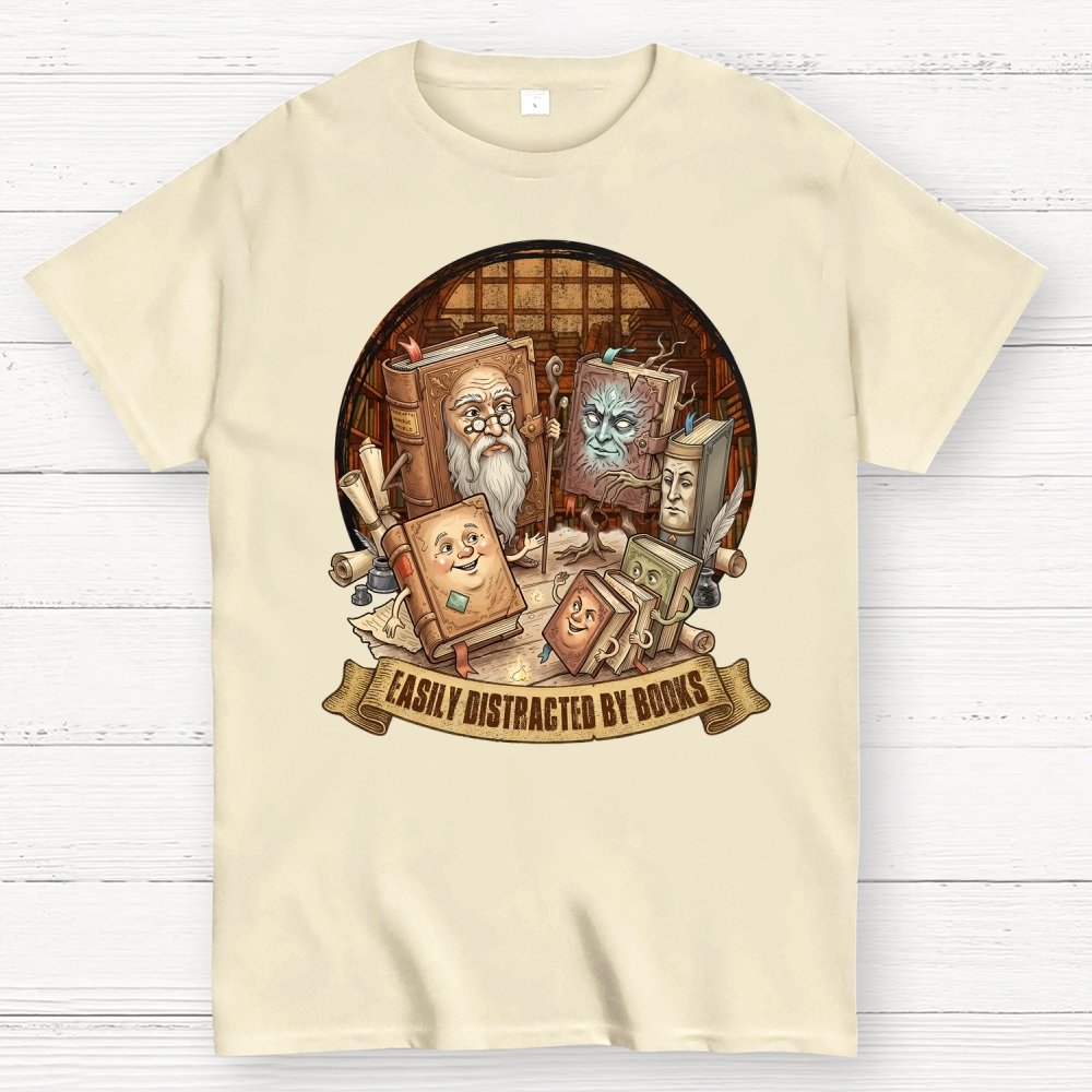 Easily Distracted By Books Geek T-Shirt