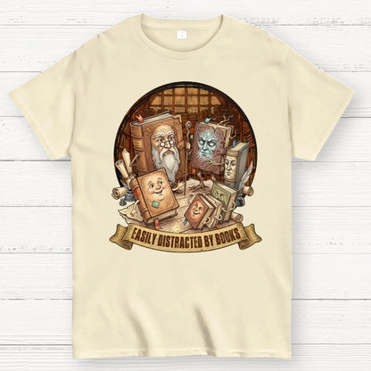 Easily Distracted By Books Geek T-Shirt