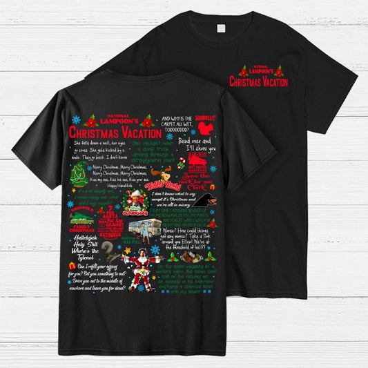 Holiday Vacation Quote Front And Back Printing Geek T-Shirt