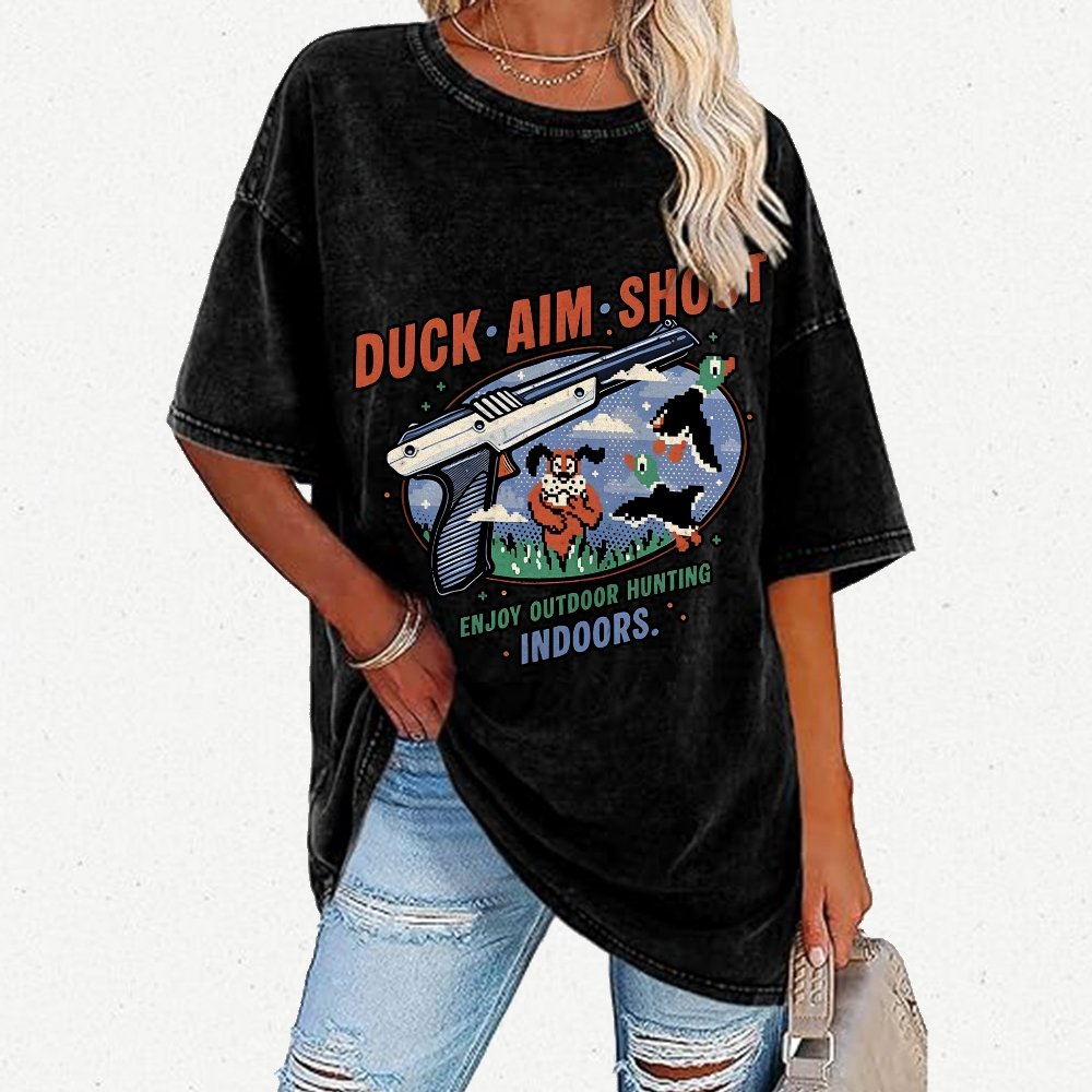 Duck Aim Shoot Vintage Distressed T-shirt