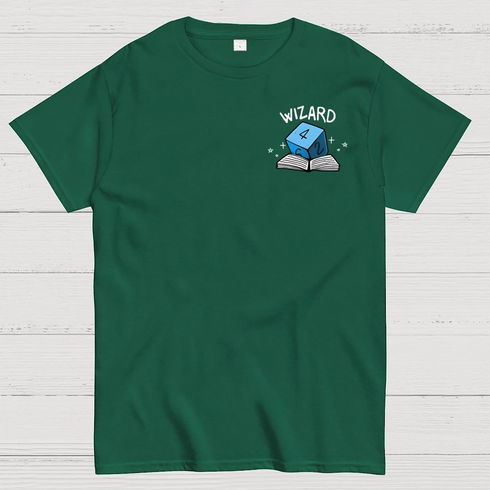 Wizard Dice Front And Back Printing Geek T-Shirt