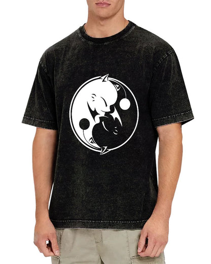YIN YANG MOG Vintage Distressed T-shirt