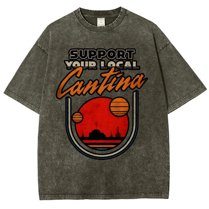 Support Your Local Hangout Vintage Distressed T-shirt