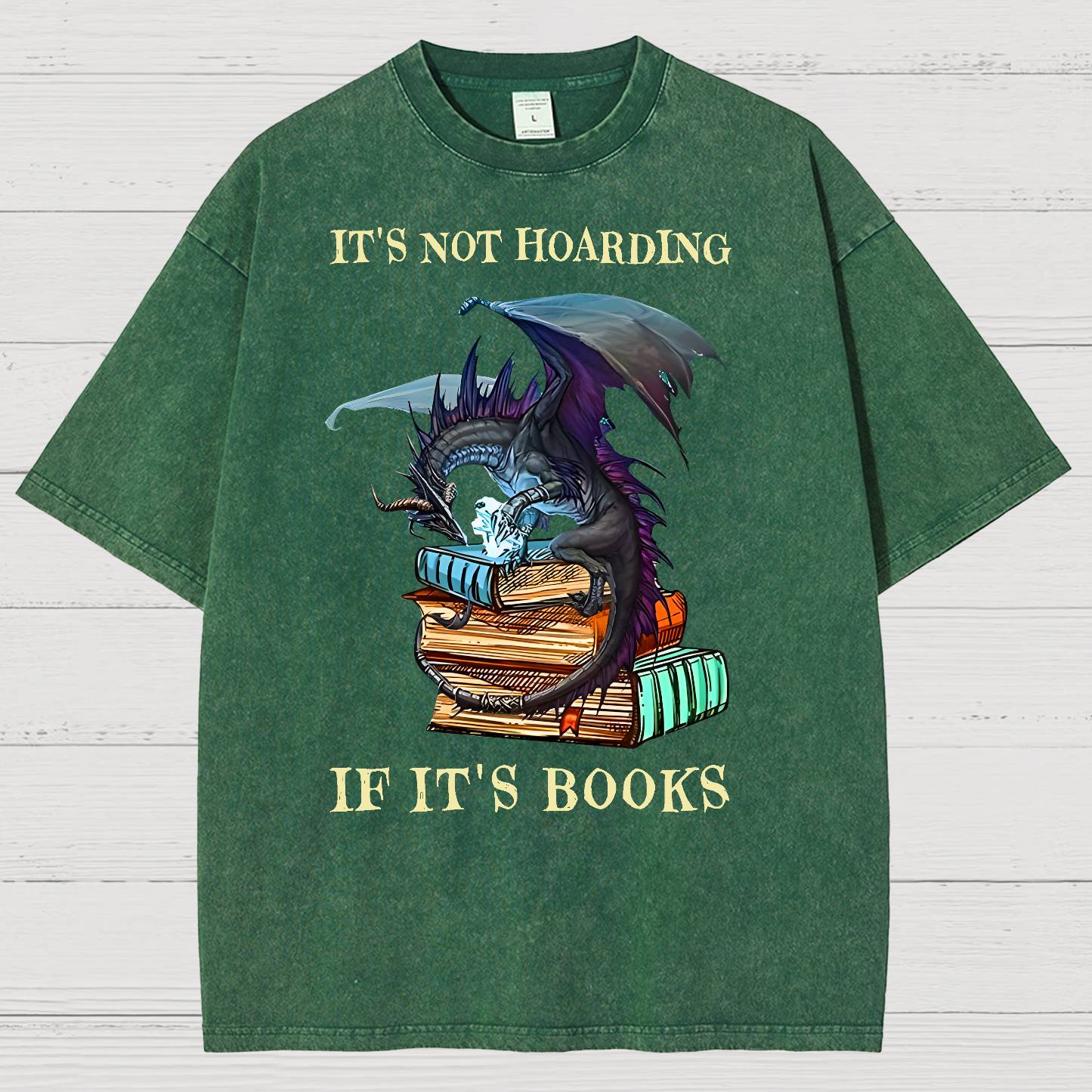 It's Not Hoarding If It's Books Vintage Distressed T-shirt