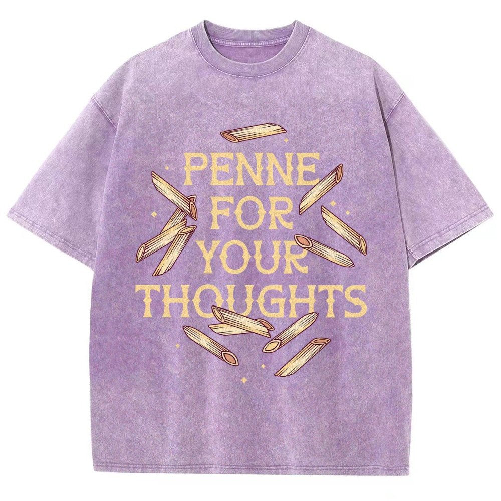 Penne For Your Thoughts Vintage Distressed T-shirt
