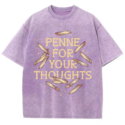 Penne For Your Thoughts Vintage Distressed T-shirt