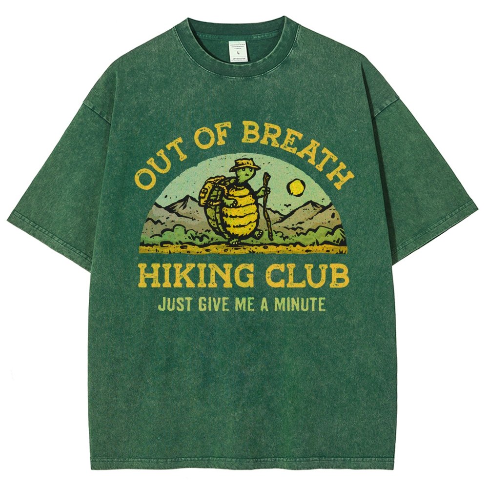 Out Of Breath Hiking Club Vintage Distressed T-shirt