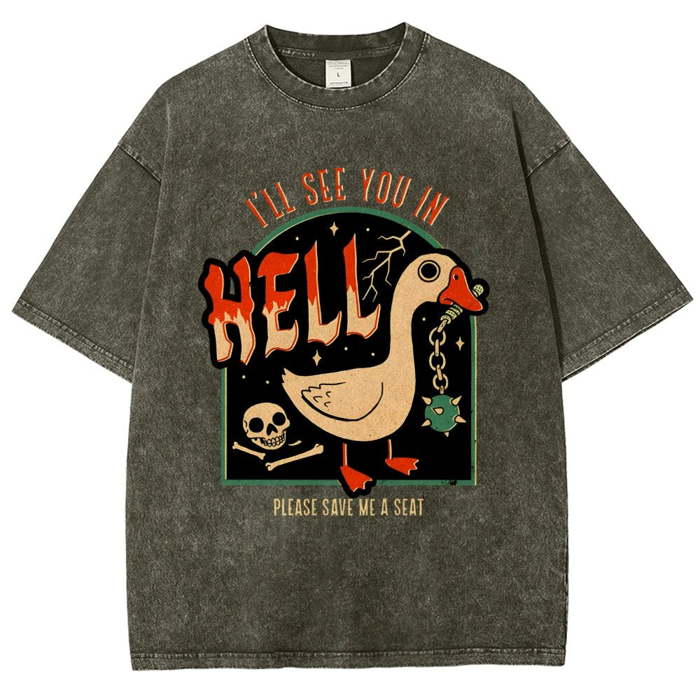 Goose Warning Vintage Distressed T-shirt