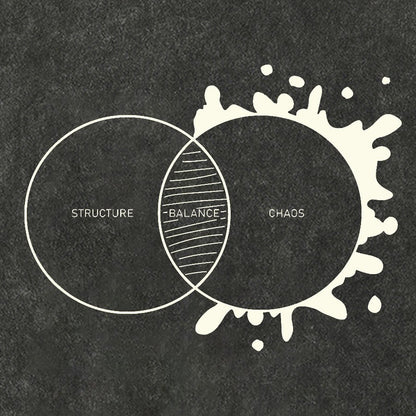 Balance Between Structure and Chaos Geek Vintage Distressed T-shirt