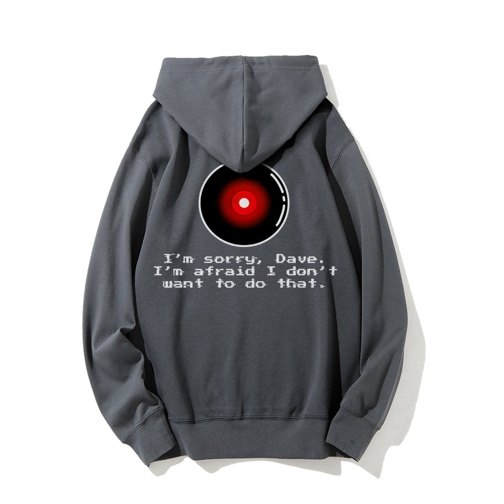 An Introvert's Odyssey I‘m sorry dave Printed Back Unisex Cotton Hoodie