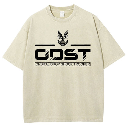 Urban Defender White Classic Vintage Distressed T-shirt