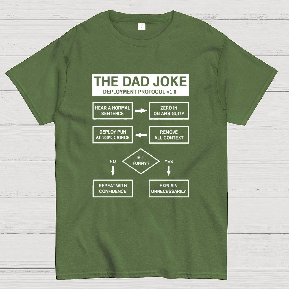 Dad Jokes Cringe Deployment Protocol Geek T-Shirt