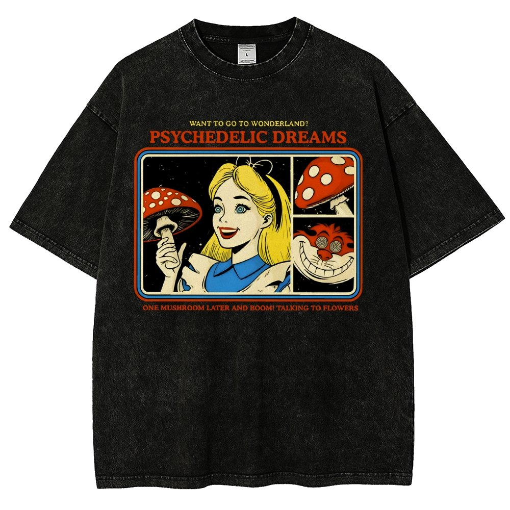 Psychedelic Dreams Vintage Distressed T-shirt