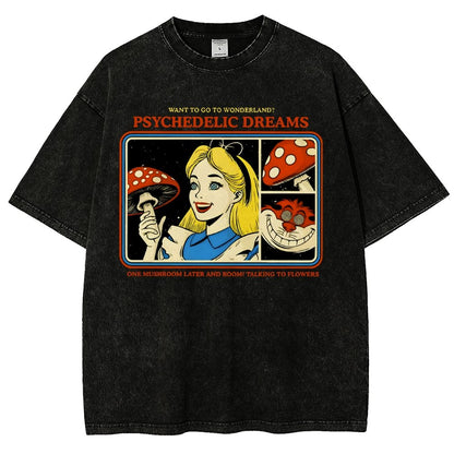 Psychedelic Dreams Vintage Distressed T-shirt